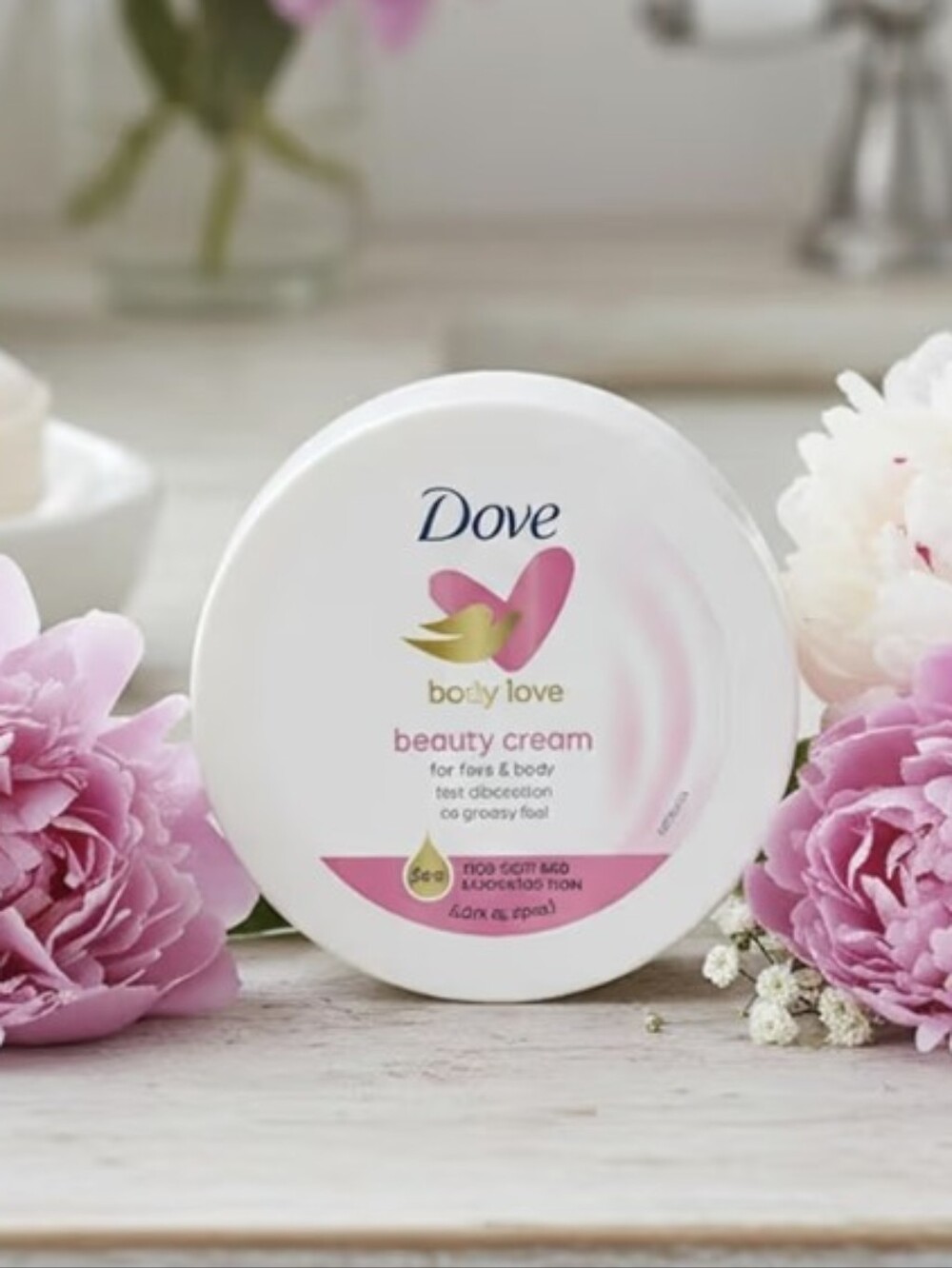 Dove Body Love Beauty Cream - White & Pink Moisturizing Body Cream